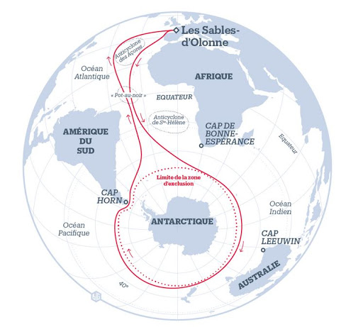 Résultat de recherche d'images pour "trajet du vendee globe"